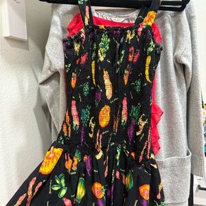 Kimchi Blue Black and Red Patterned Dress